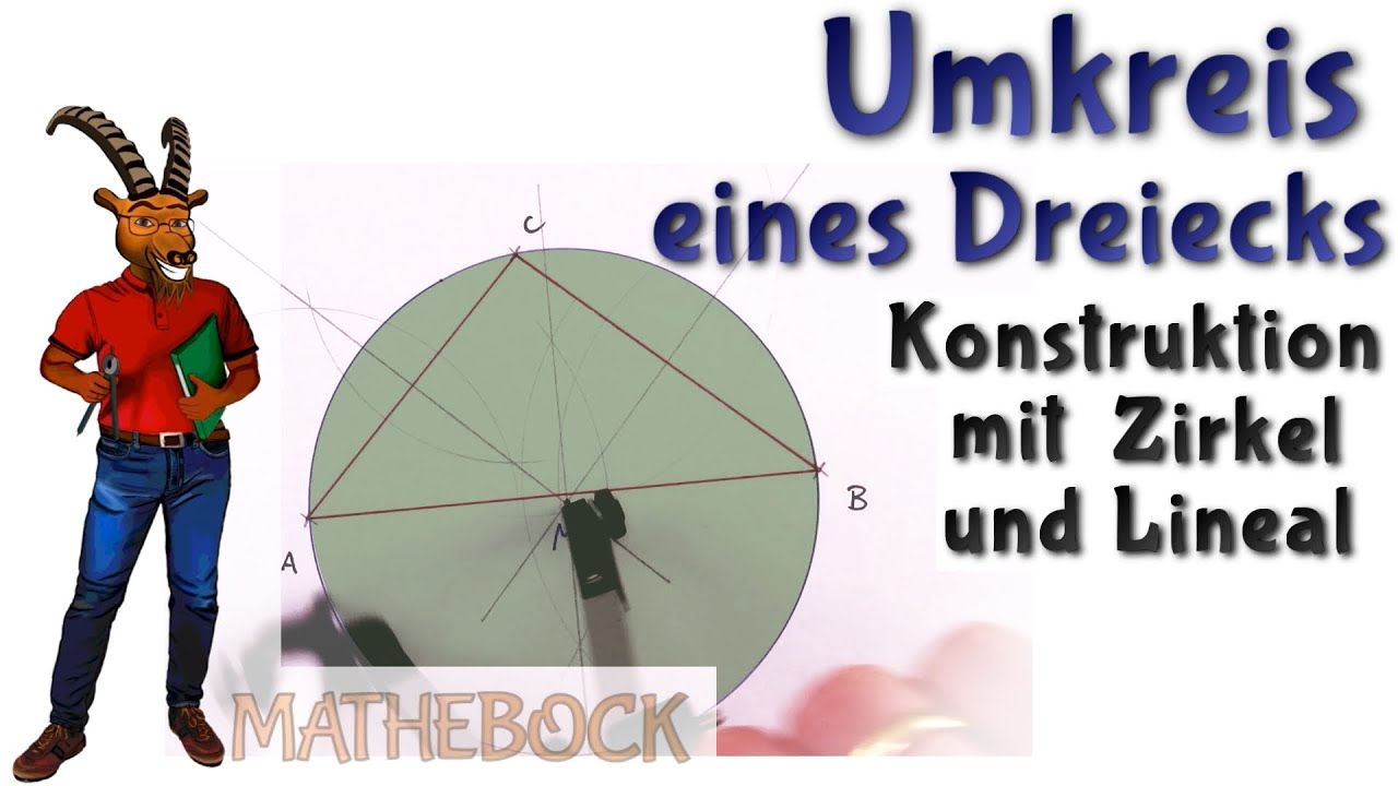 Umkreis eines Dreiecks konstruieren | Kreis durch drei Punkte | Schnittpunkt der Mittelsenkrechten