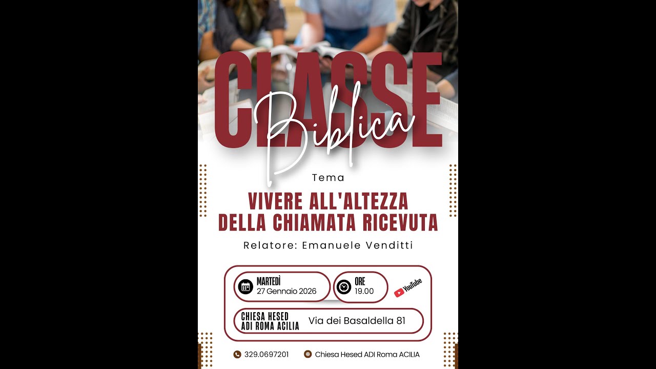 Studio Biblico || Vivere all'altezza della chiamata ricevuta