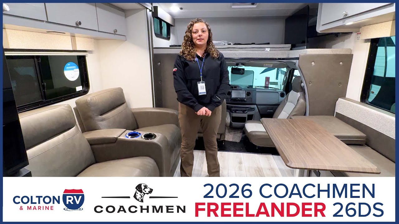 Обзор автодома Coachmen Freelander 26DS класса C 2026 года выпуска.