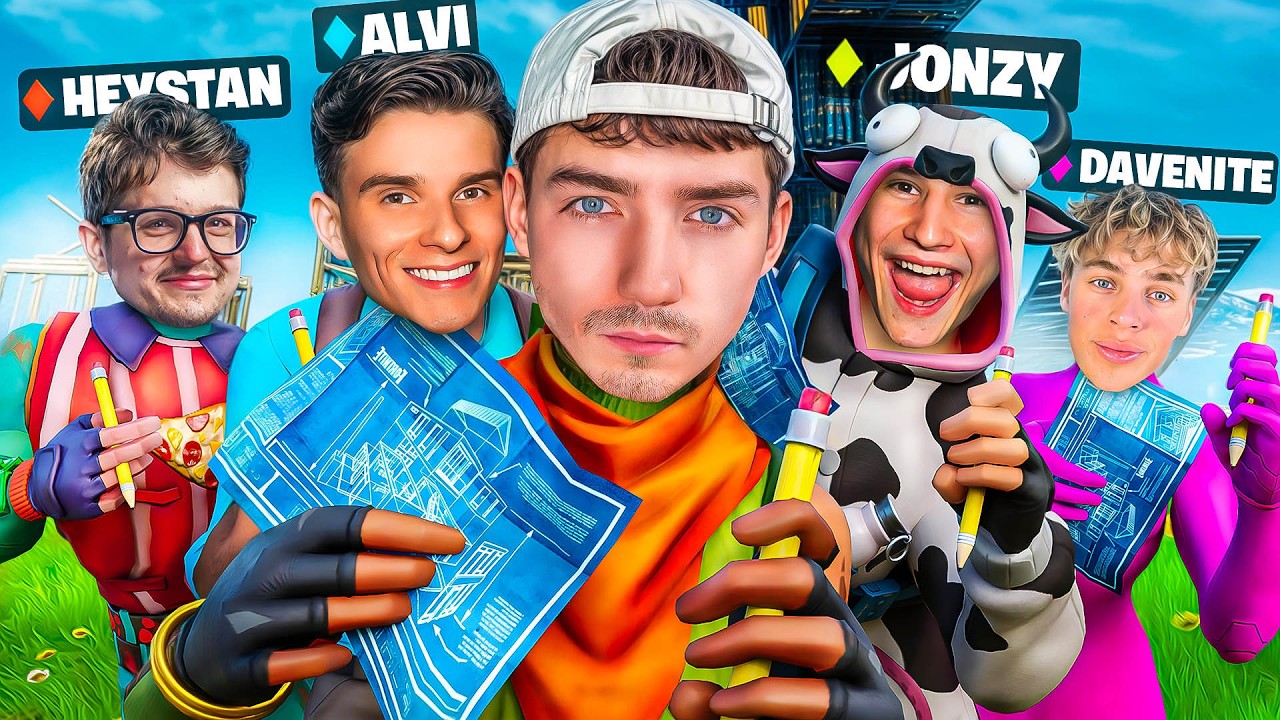 Das CREATOR BAU BATTLE in FORTNITE mit ALVI, JONZY und STAN! 😂🤣