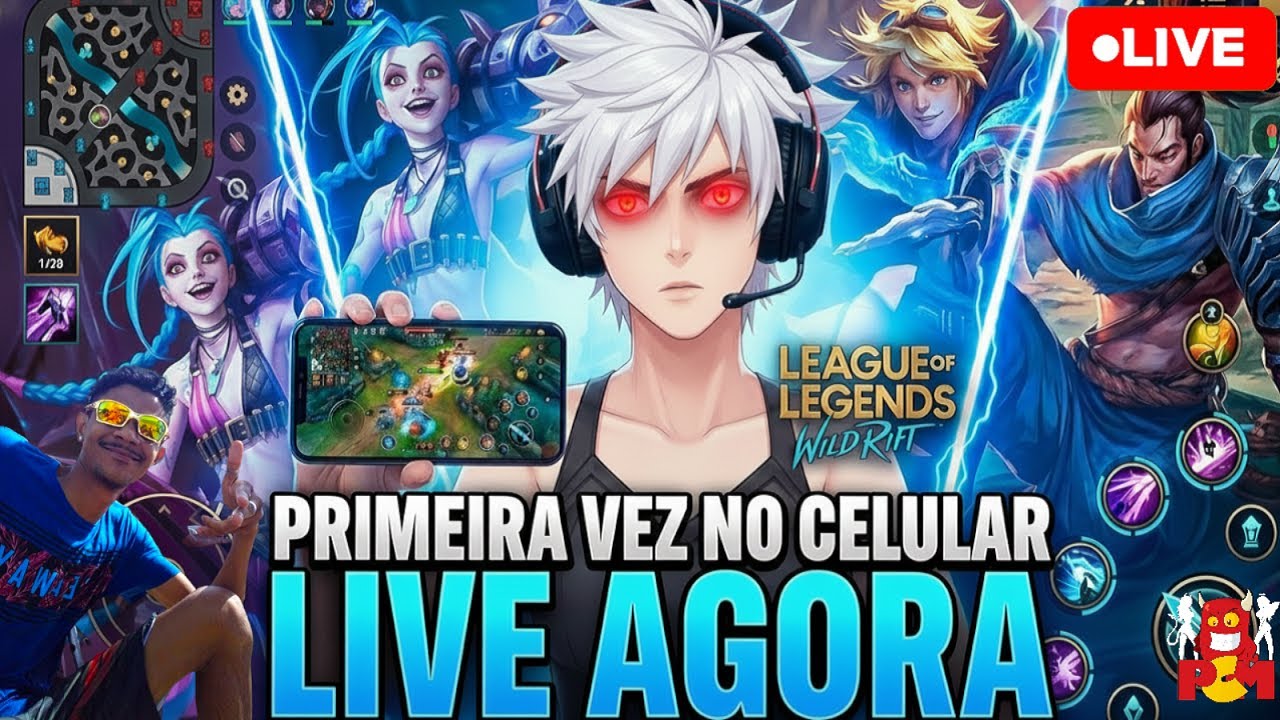 🎥Primeira vez no celular: Gameplay de Wild Rift no mobile! &Eacute; Verdade! #riot #wildrift #lol