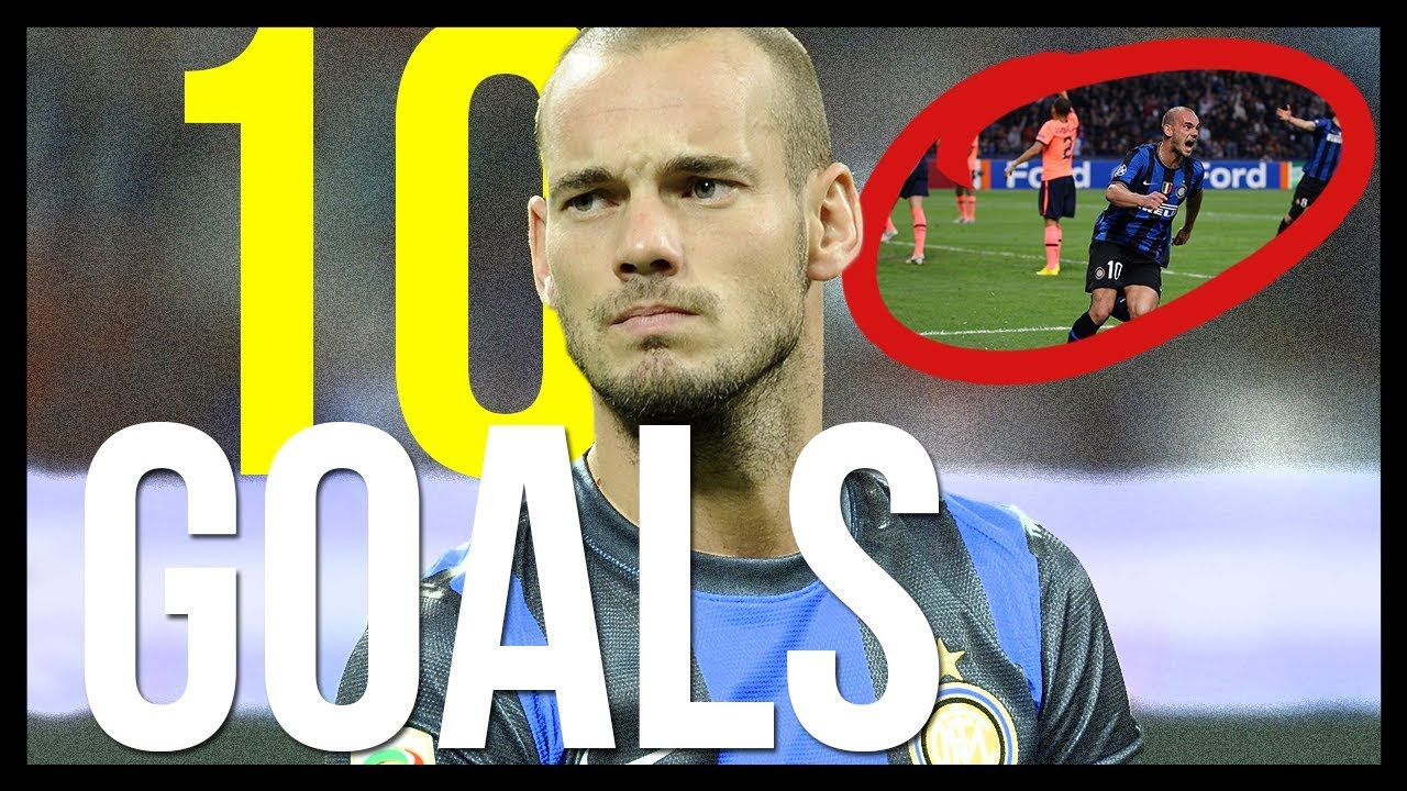 I 10 Gol pi&ugrave; belli di Sneijder con la maglia dell'Inter