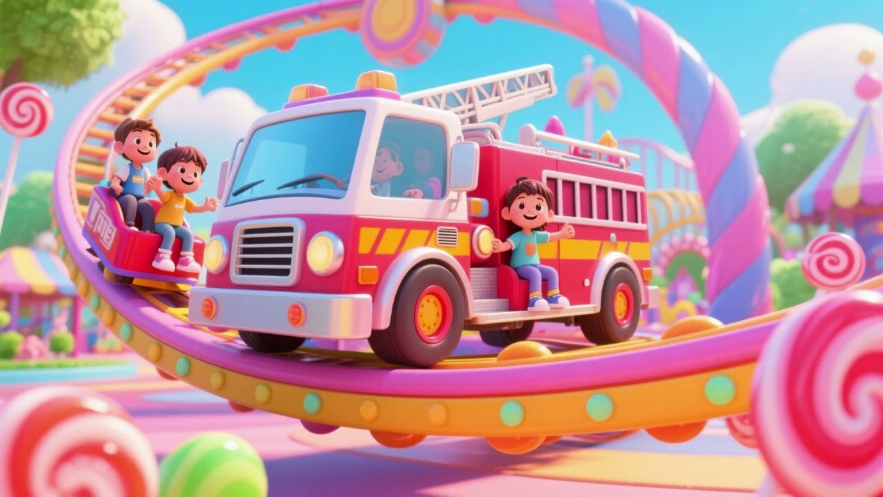 Fire Truck Candy Ride 🚒🍬 | Fun Kids Song & Sweet Adventure