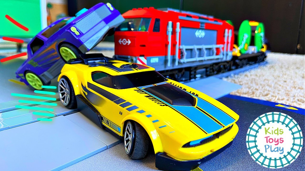 Train Crashes Galore! LEGO Trains VS Hot Wheels Race Cars Compilation