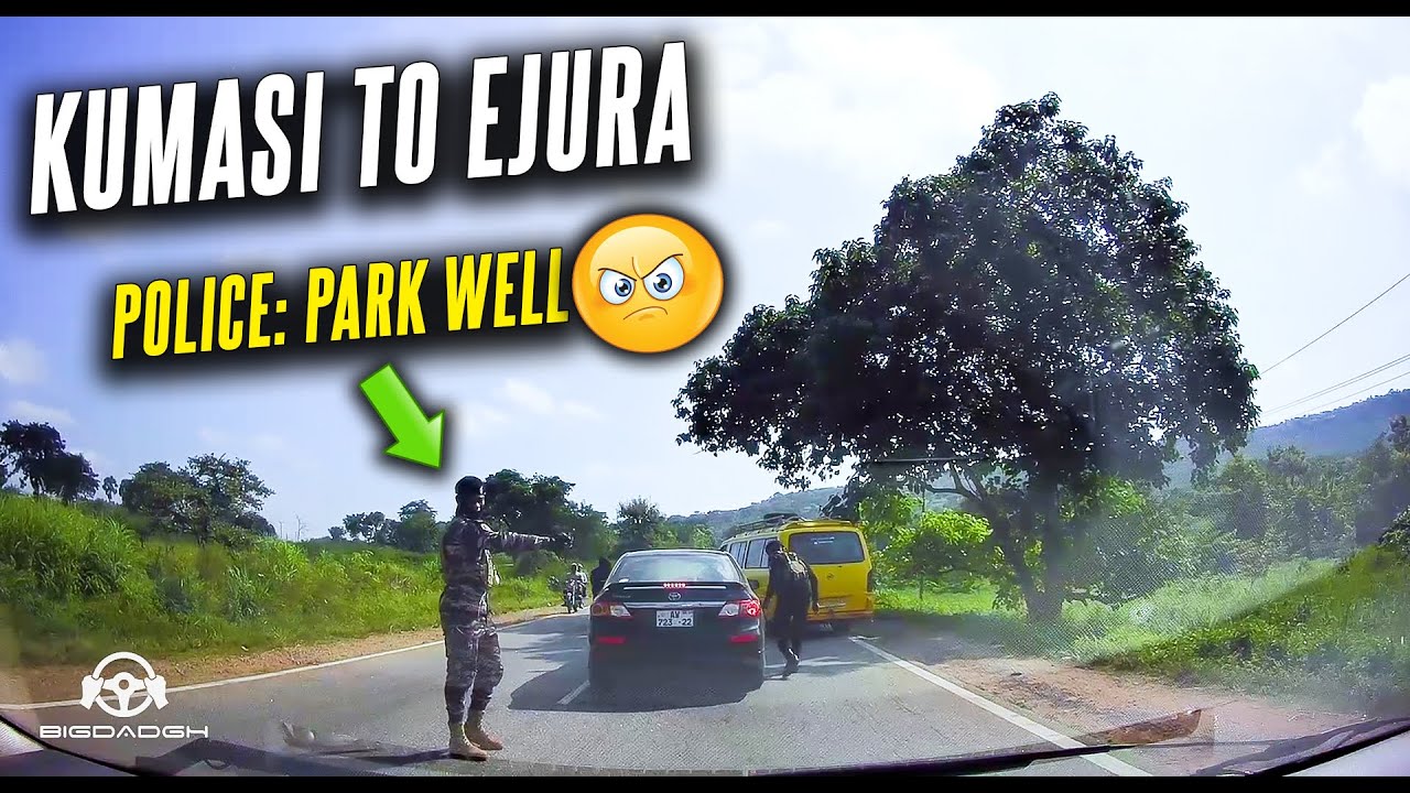 Kumasi To Ejura - Ghana In 45minutes + My Encounter With The Ghana Police | Dashcam Drive