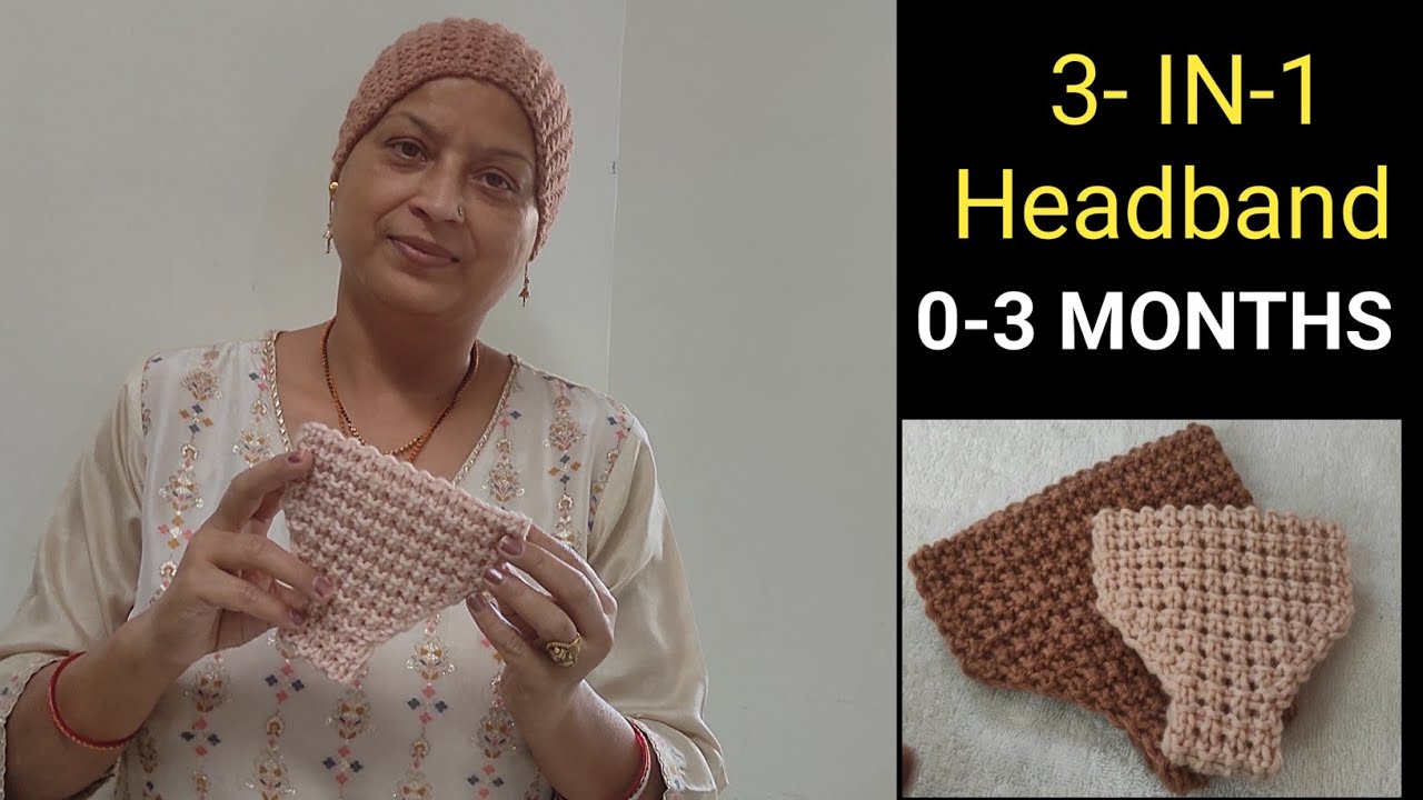 Knitting Headband 0-3 Months Baby #newdesign #knittingpattern #aartiscreation