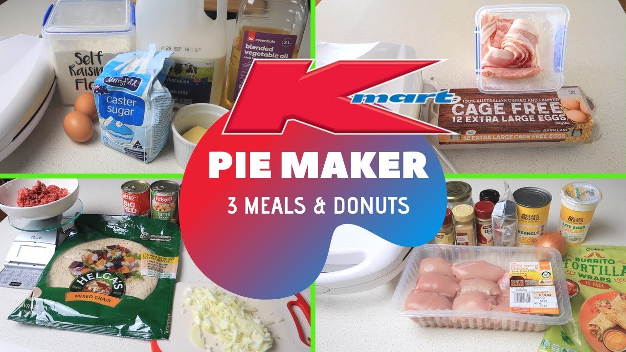 KMART PIE MAKER HACKS | QUICK AND EASY PIE MAKER RECIPES | JAM DONUTS