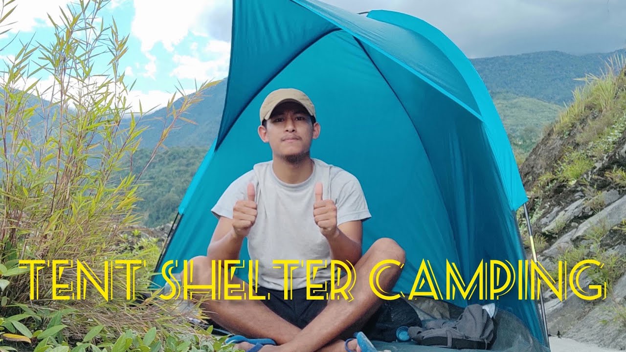 Taking out my new tent shelter for a test |  Decathlon Arpenaz 0 | Beautiful camping location