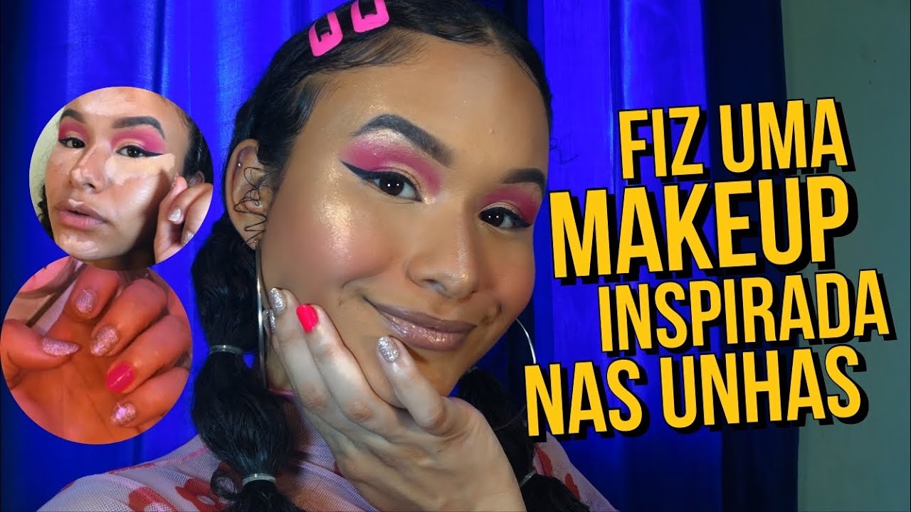 FIZ UMA MAKEUP INSPIRADA NAS UNHAS | Fácil