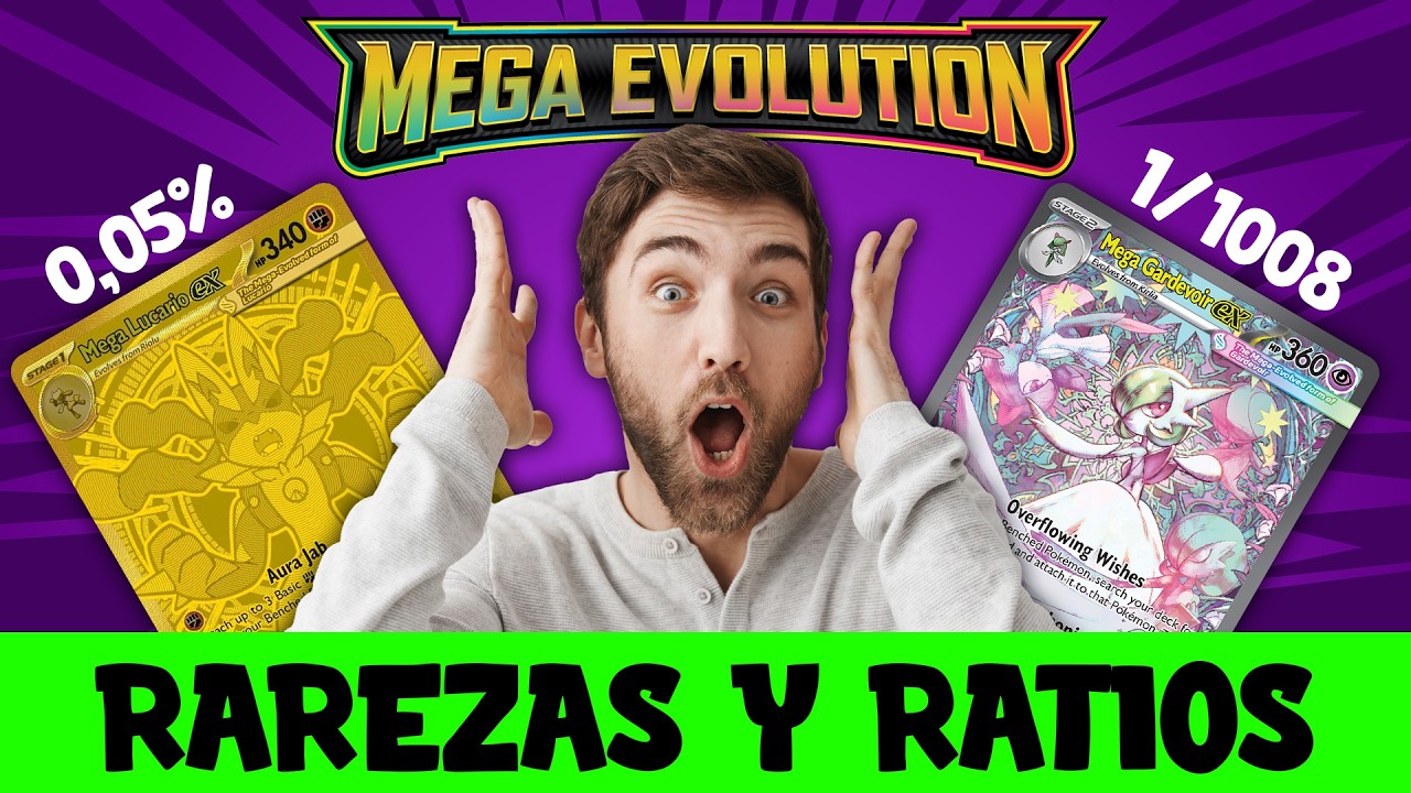 Mega Evoluci&oacute;n en Pok&eacute;mon TCG: Rarezas y Pull Rates EXPLICADOS! 🤩