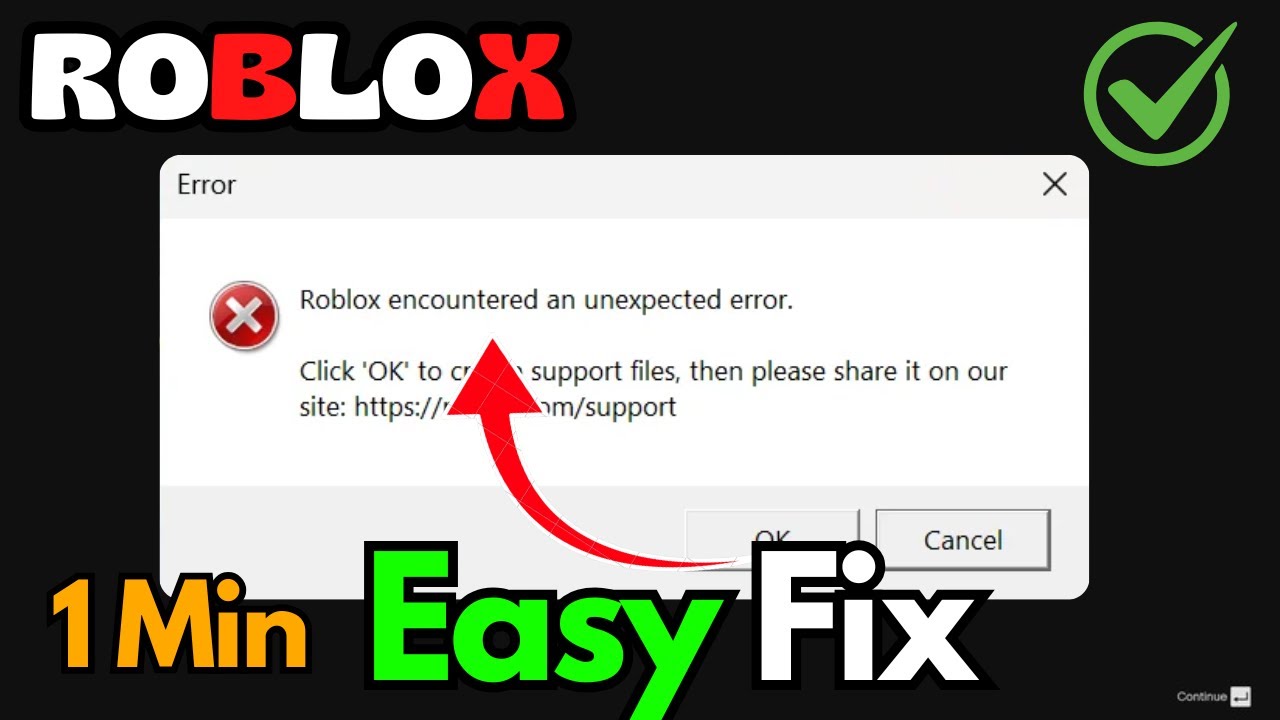 В Roblox произошла непредвиденная ошибка. Roblox не устанавливается.
