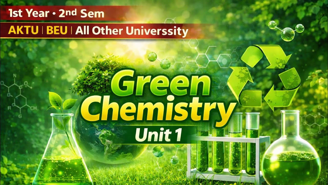Green Chemistry | Unit 1 Engineering Chemistry | B.Tech 1st Year AKTU / BEU | Exam Oriented