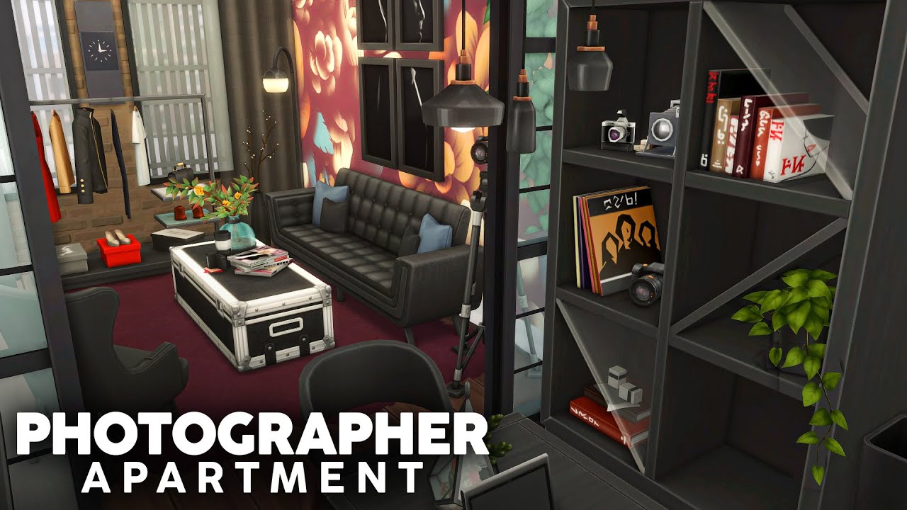 Moody Photographer Apartment // The Sims 4 Speed Build: Apartment Renovation