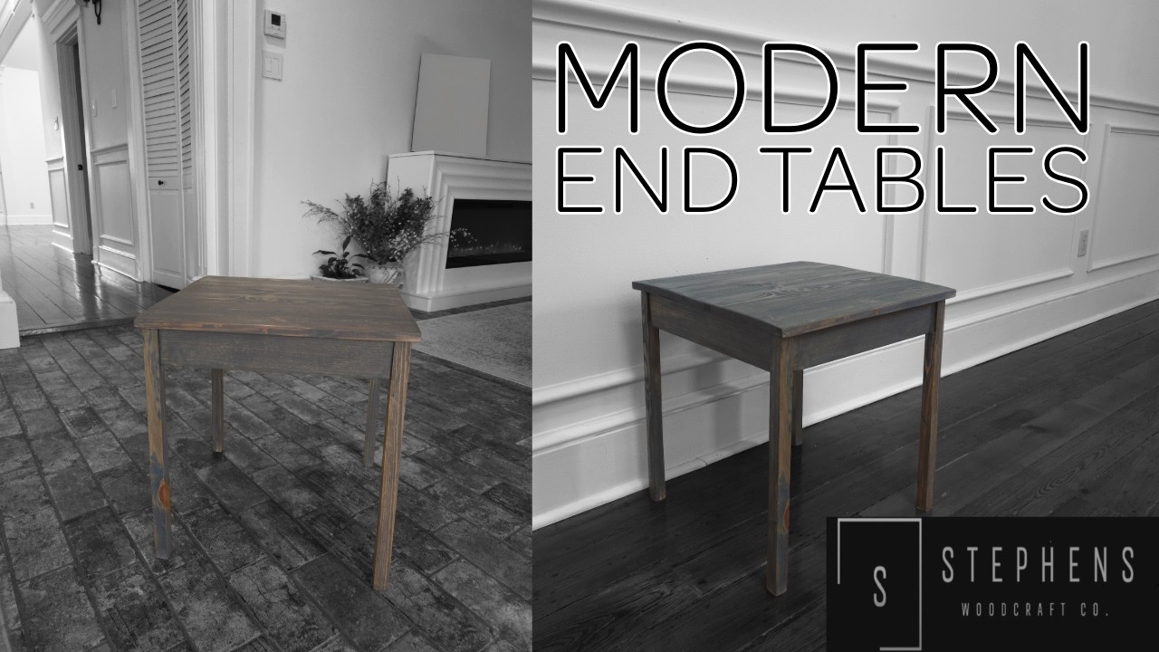 I BUILT THESE MODERN END TABLES FOR FREE