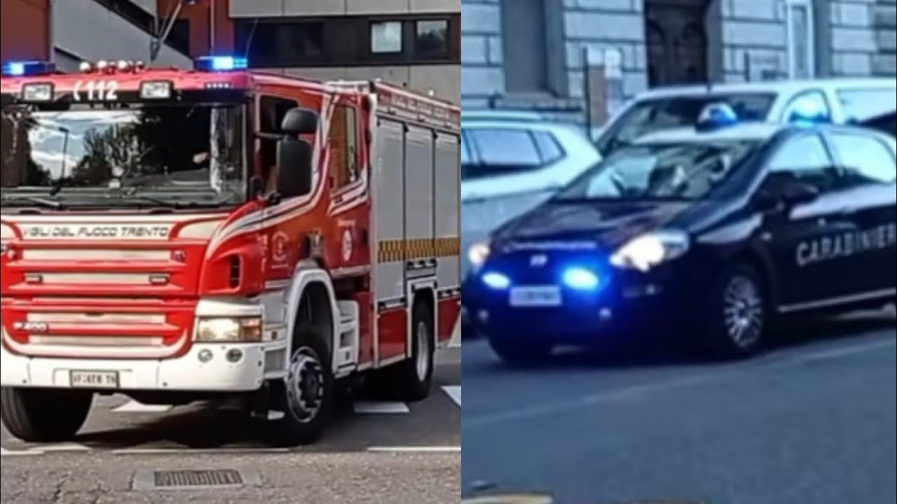[BUON ANNO] Compilation mezzi di soccorso in sirena a Trento | vvf, polizia, carabinieri