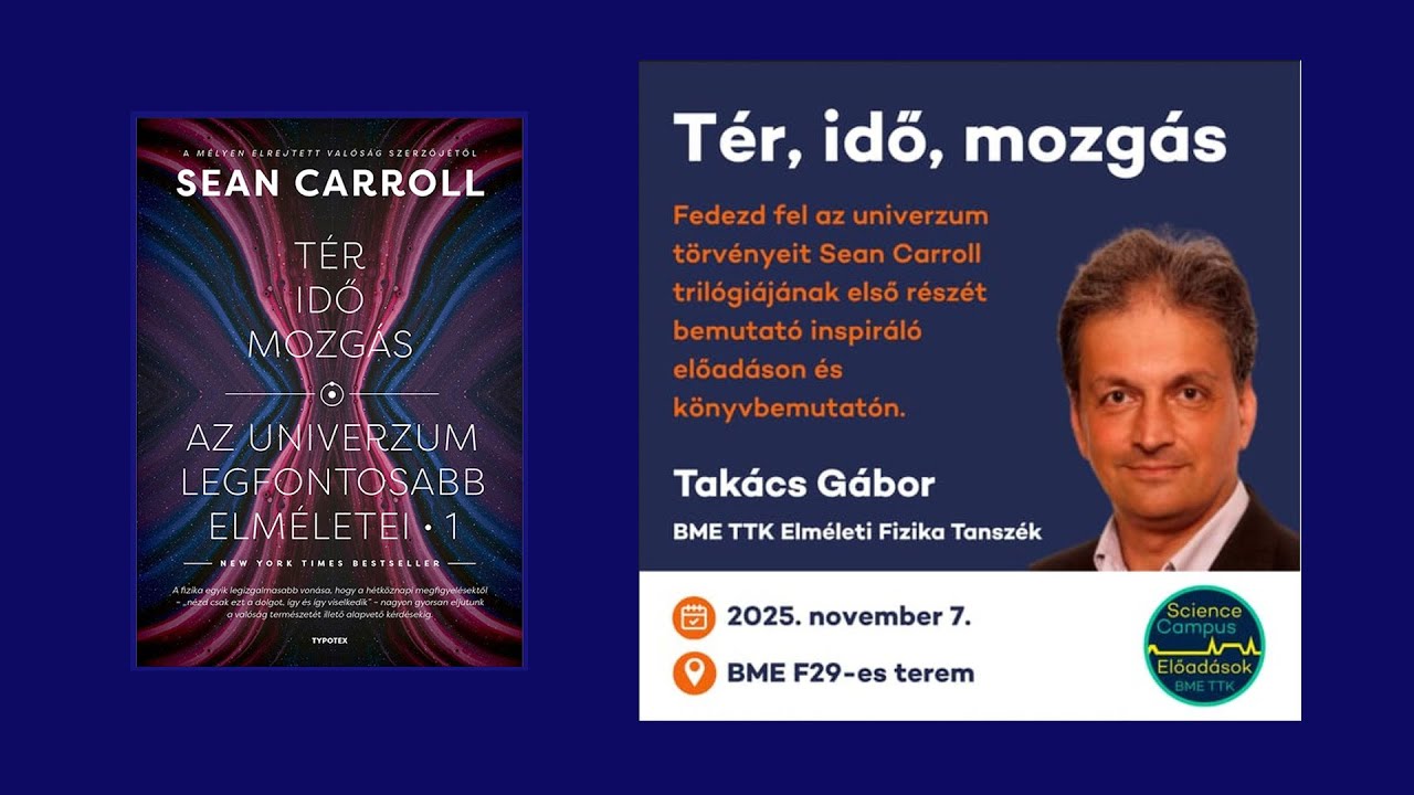 Tér, idő, mozgás - Takács Gábor (BME TTK Elméleti Fizika Tanszék) előadása  (2025.11.07.)