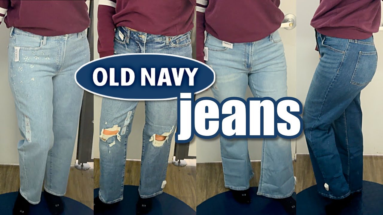 Trying on jeans at Old Navy 4 months postpartum | dressing room try on