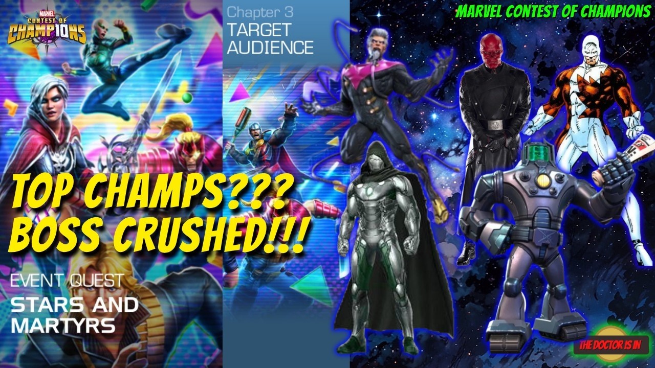 Beat the Boss With The Best MCOC Champions Stars and Martyrs MCOC Event Quest Tech Path