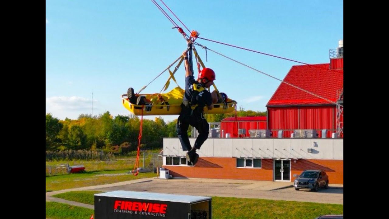 Technical Rope Rescue  - High Angle Rope Rescue Floating Zipline