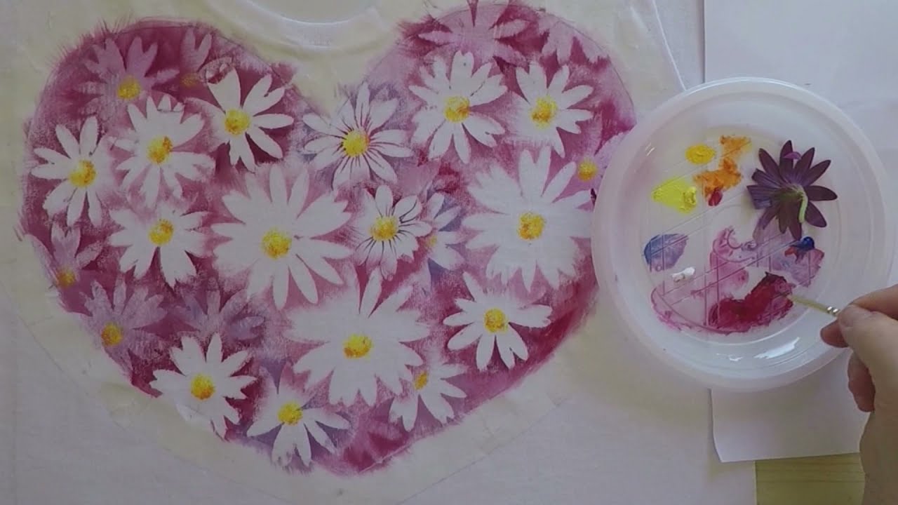 Dipingere un cuore di margherite con la tecnica del DaisyPaintingTM. Asmr. Diy