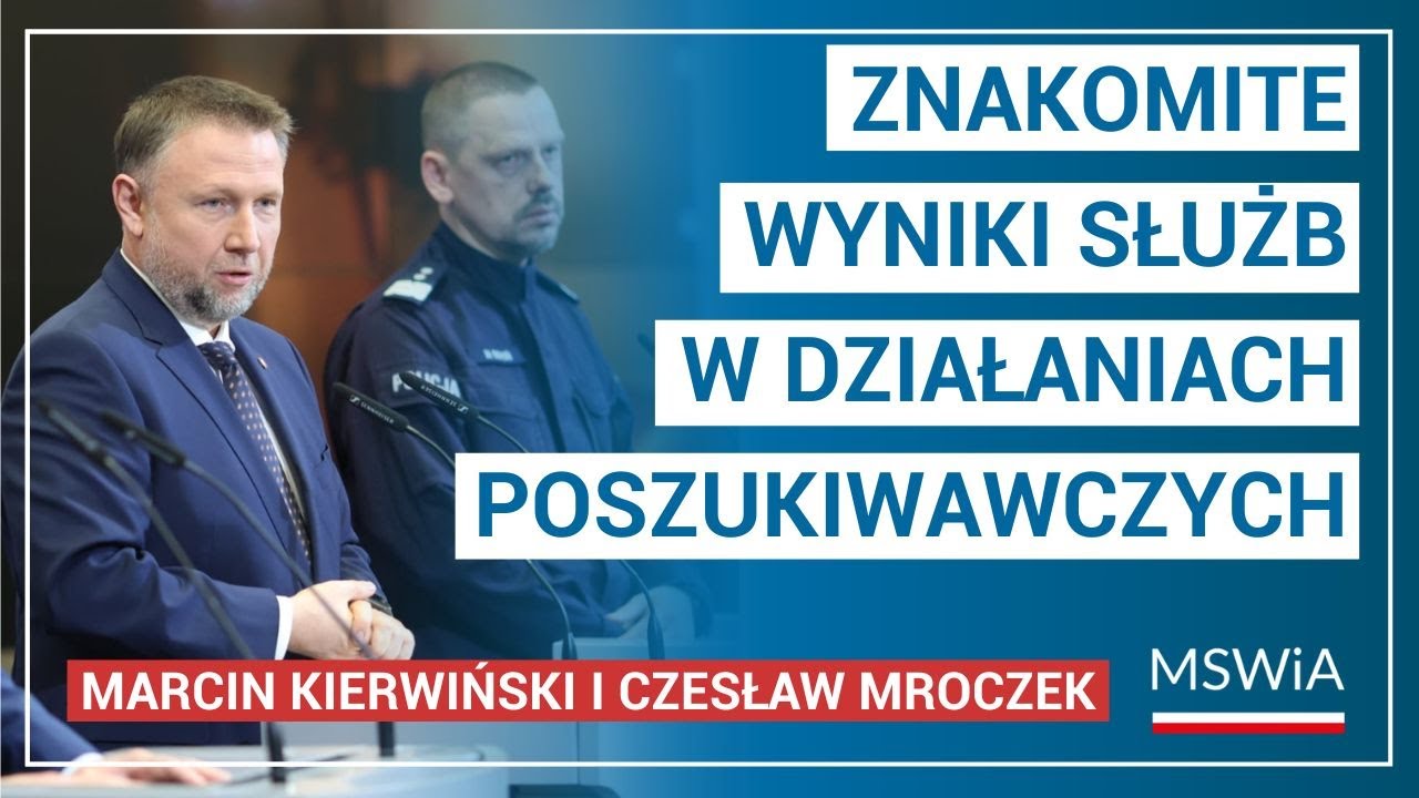 Konferencja prasowa ministra Marcina Kierwińskiego na temat działań Policji i Straży Granicznej.