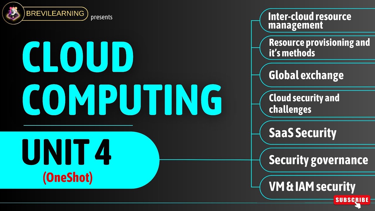 #4 Cloud Computing UNIT-4(OneShot) || B.Tech AKTU based syllabus || @brevilearning