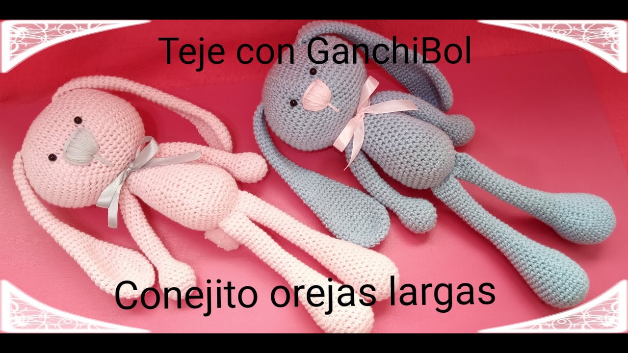 Conejito orejas largas // Teje con GanchiBol // Tutorial paso a paso amigurumi