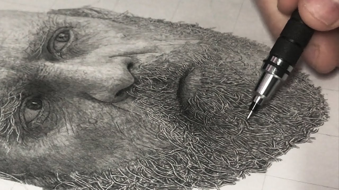 How To Draw a REALISTIC BEARD using PENCIL (Facial Hair Tutorial)