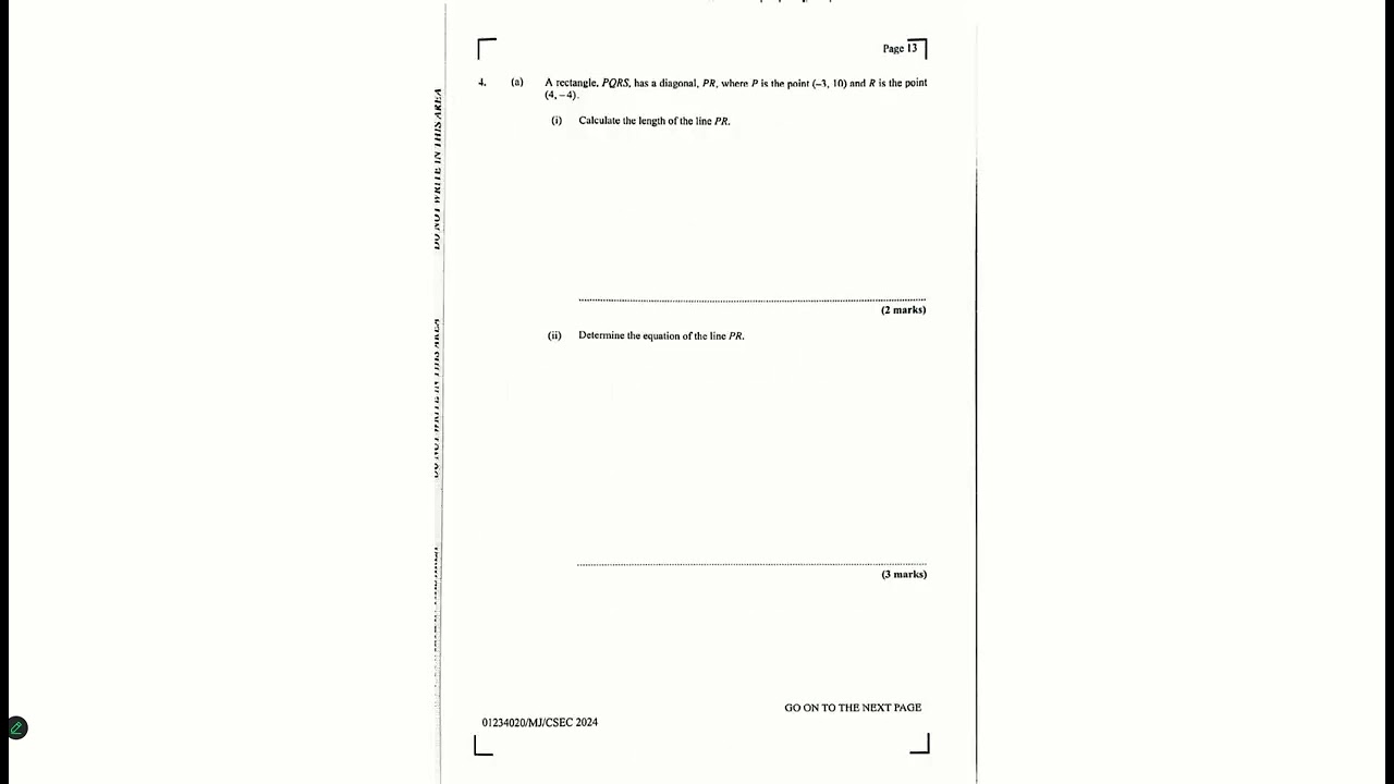 MATH CSEC 2025 January Number 4 Solutions