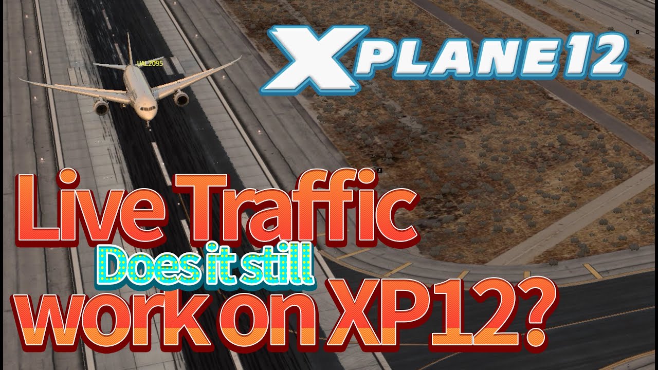 X-Plane 12, [Live Traffic] Spacing out...KLAX with ATC Live