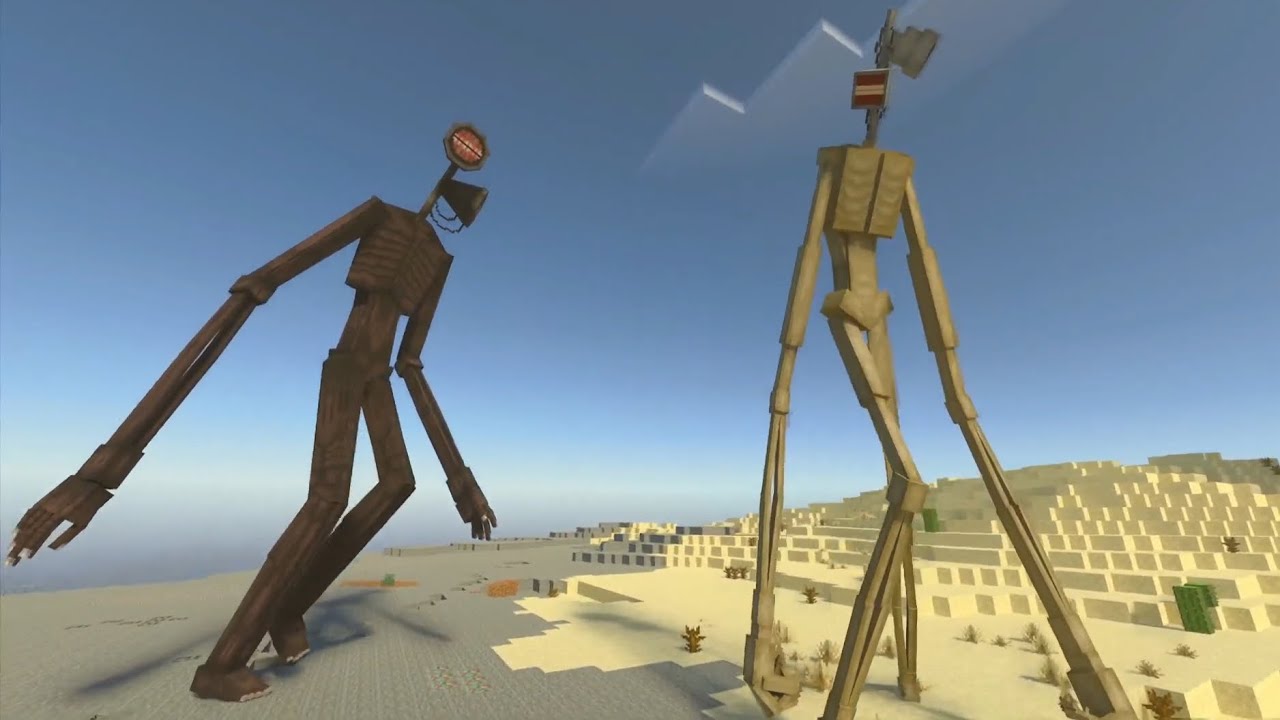 Siren Head vs The Walking Siren Addon MCPE in Minecraft Bedrock