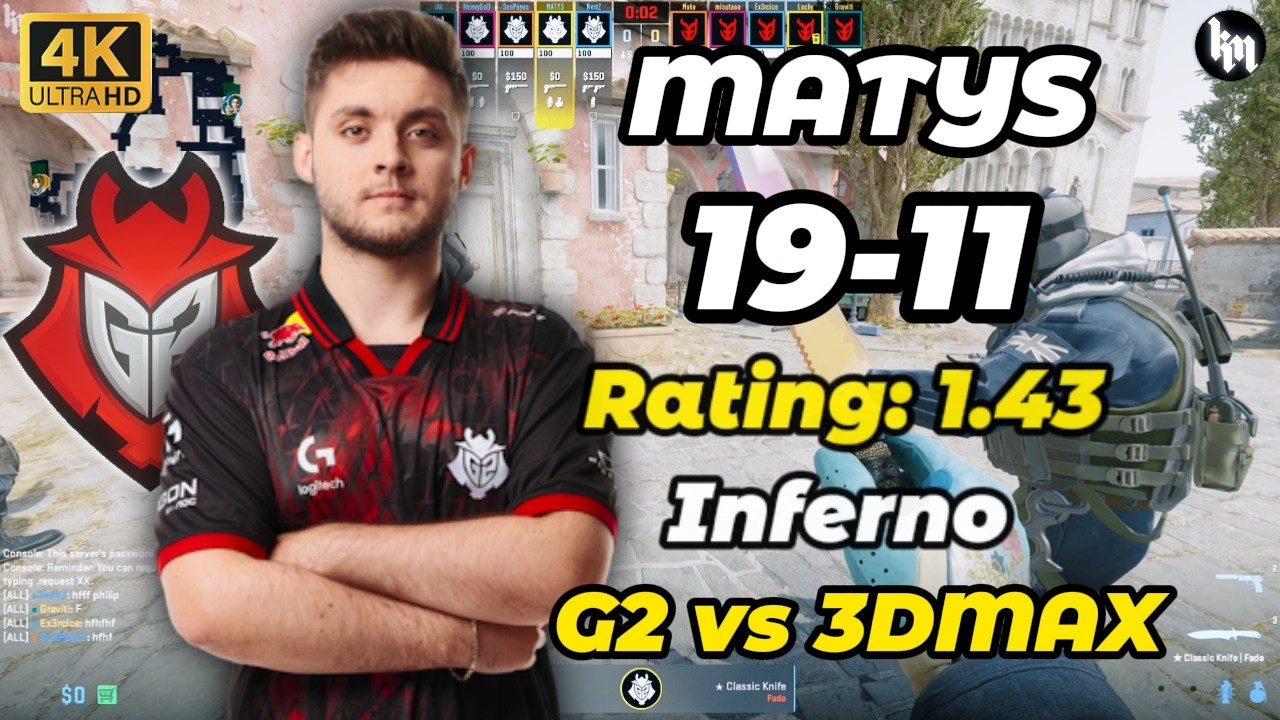 MATYS (19-11) G2 vs 3DMAX (Inferno) IEM Rio 2026 #cs2 #G2 #MATYS