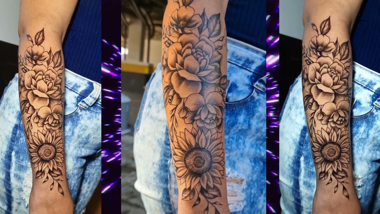 Tattoo Floral Antebraço