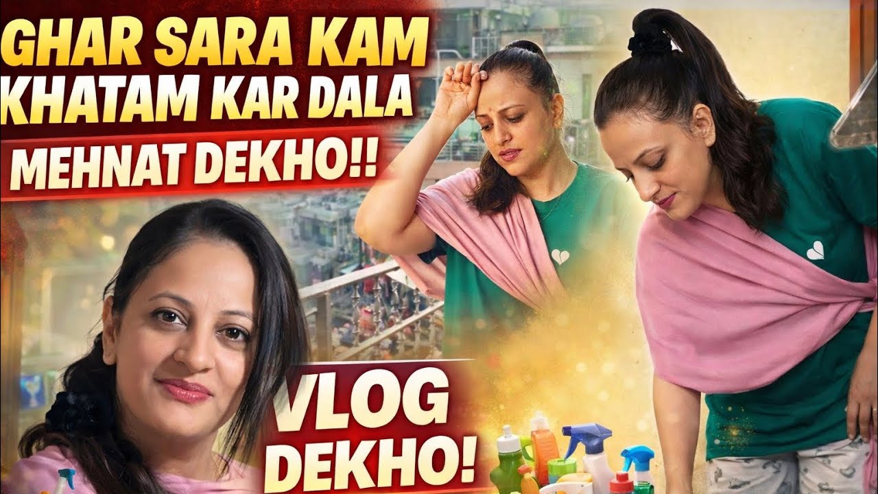 Aj gher ka sara kaam kardiya😭||Full house cleaning vlog watch till the end 💀