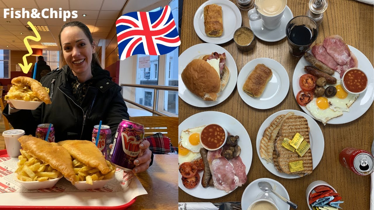 Probando comida típica de INGLATERRA | English MUKBANG | GLADYS SEARA