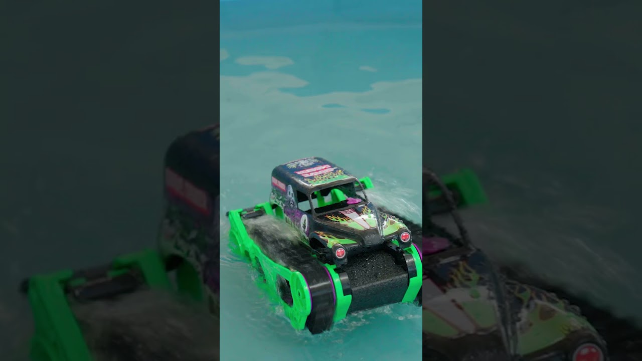 Toy Monster Trucks In the Water! #shorts