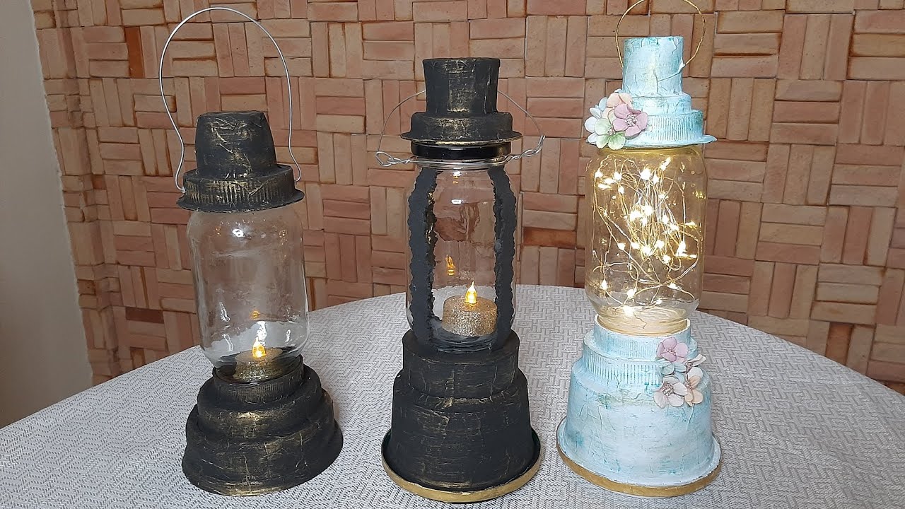 Elaboración de #farol con #reciclaje