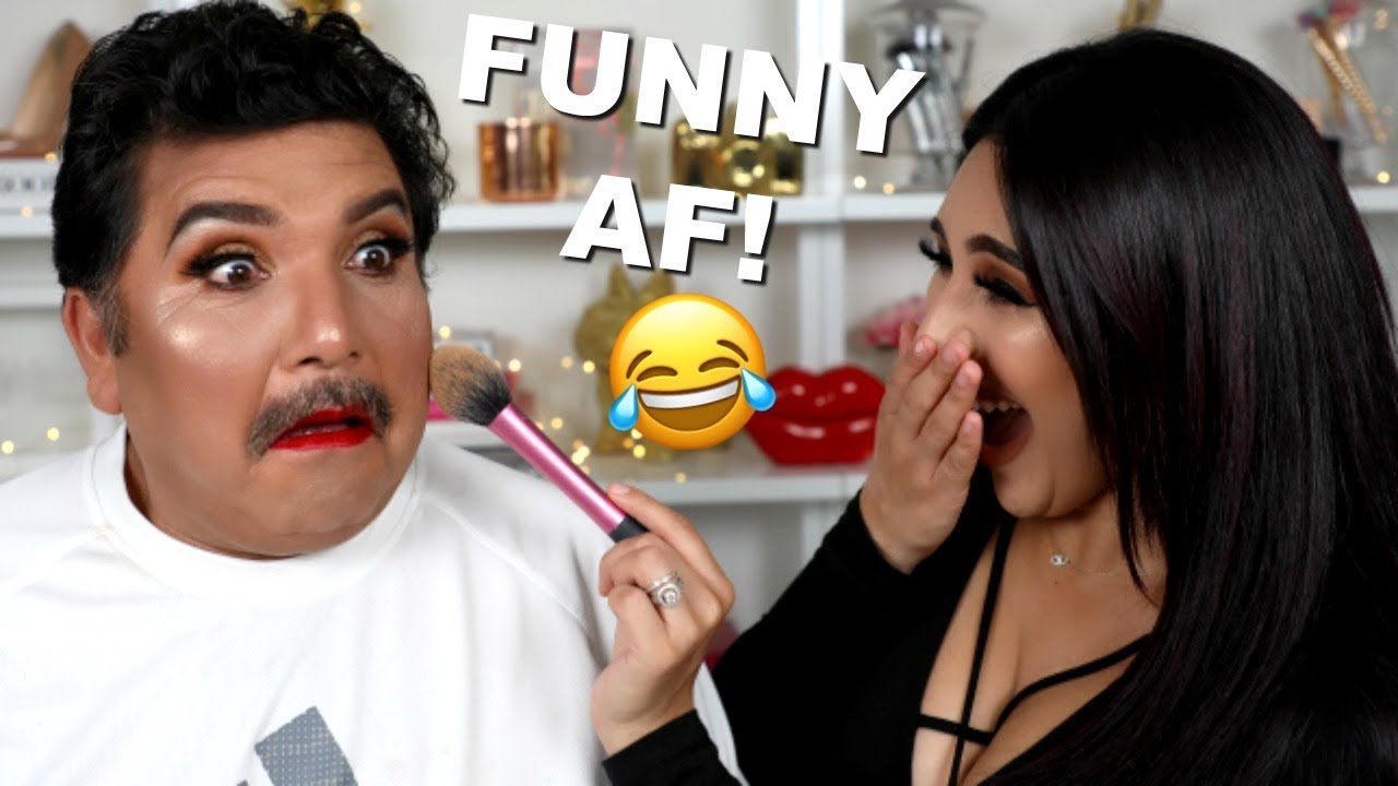 DOING DAD'S MAKEUP TAG | BEAUTYYBIRD