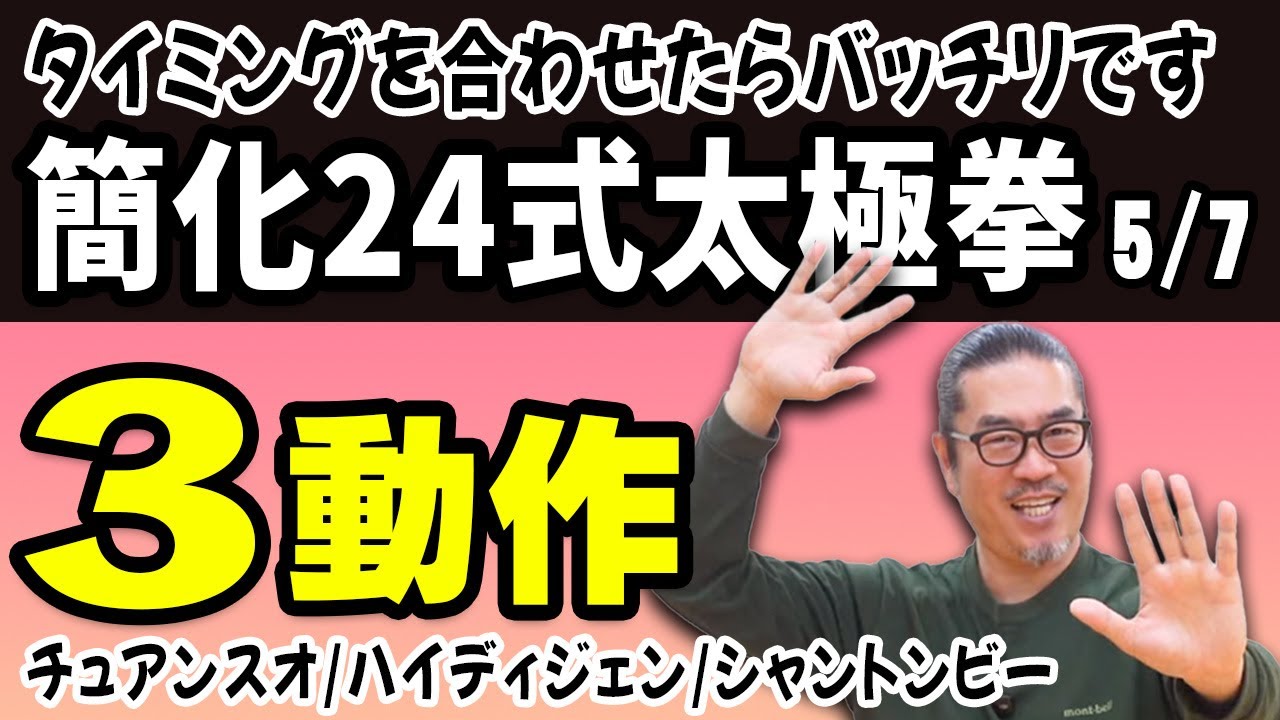 簡化24式太極拳ここからがもっと面白い！後半の動き３動作・穿梭-海底針-閃通臂 【ゼロからの太極拳5/7】心地良い中村げんこうの太極拳・初心者からベテランまで・健康・瞑想・養生・陰陽・癒し・学び・幸福