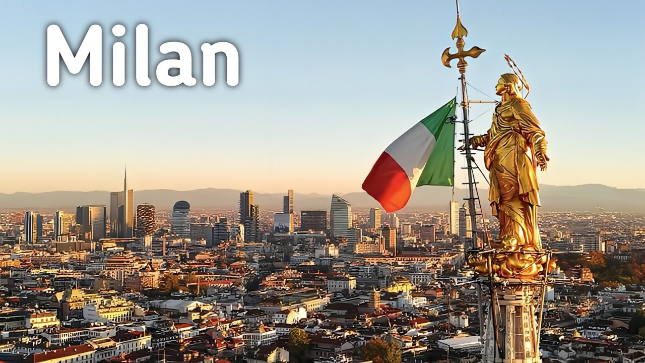 [4K] Milan Sunset from Duomo Rooftop 🇮🇹 | Madonnina & City Skyline