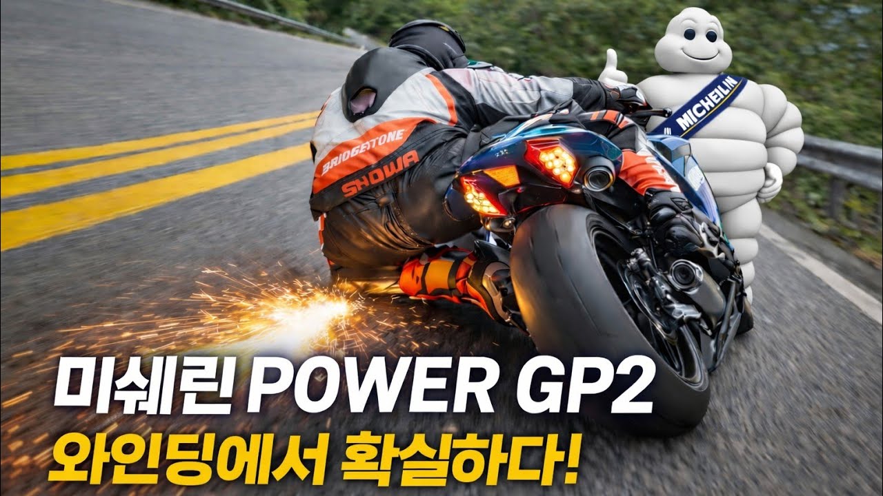 미쉐린power gp2 실사용후기 | 와인딩에서 아스팔트에 붙어가네