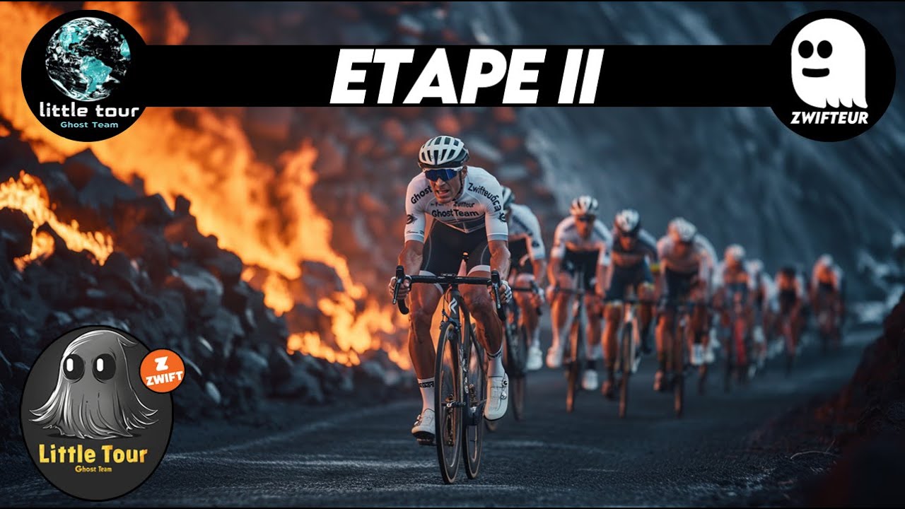 [ZWIFT] Tour Ghost Team Etape 2 - Le VOLCANO, Trop fort pour moi - Out And Back Again 42km 330d+