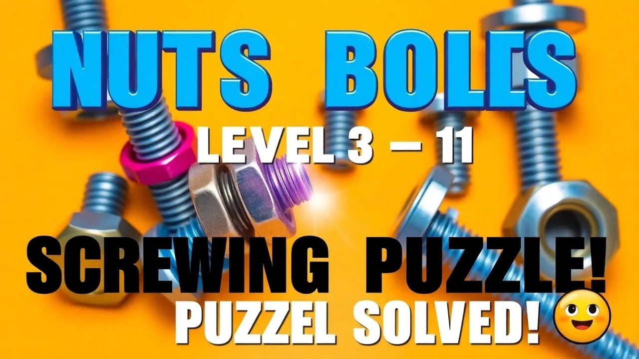 Nuts & Bolts Screwing Puzzle 🧩 | Levels 3–11 Full Gameplay (Hindi) | DeltaZyro Gaming