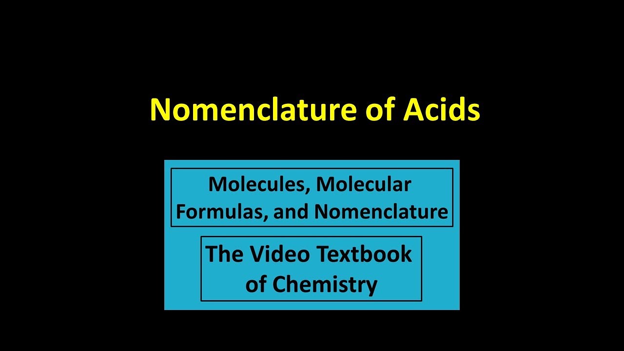 Nomenclature of Acids