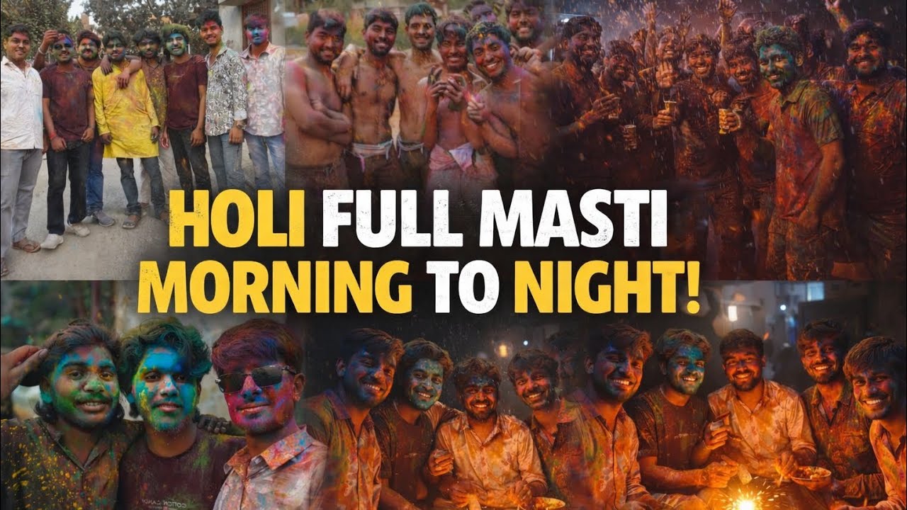 Holi 2026 🎉 | Friends & Family Ke Saath Full Masti | Morning to Night Celebration 🌈🔥