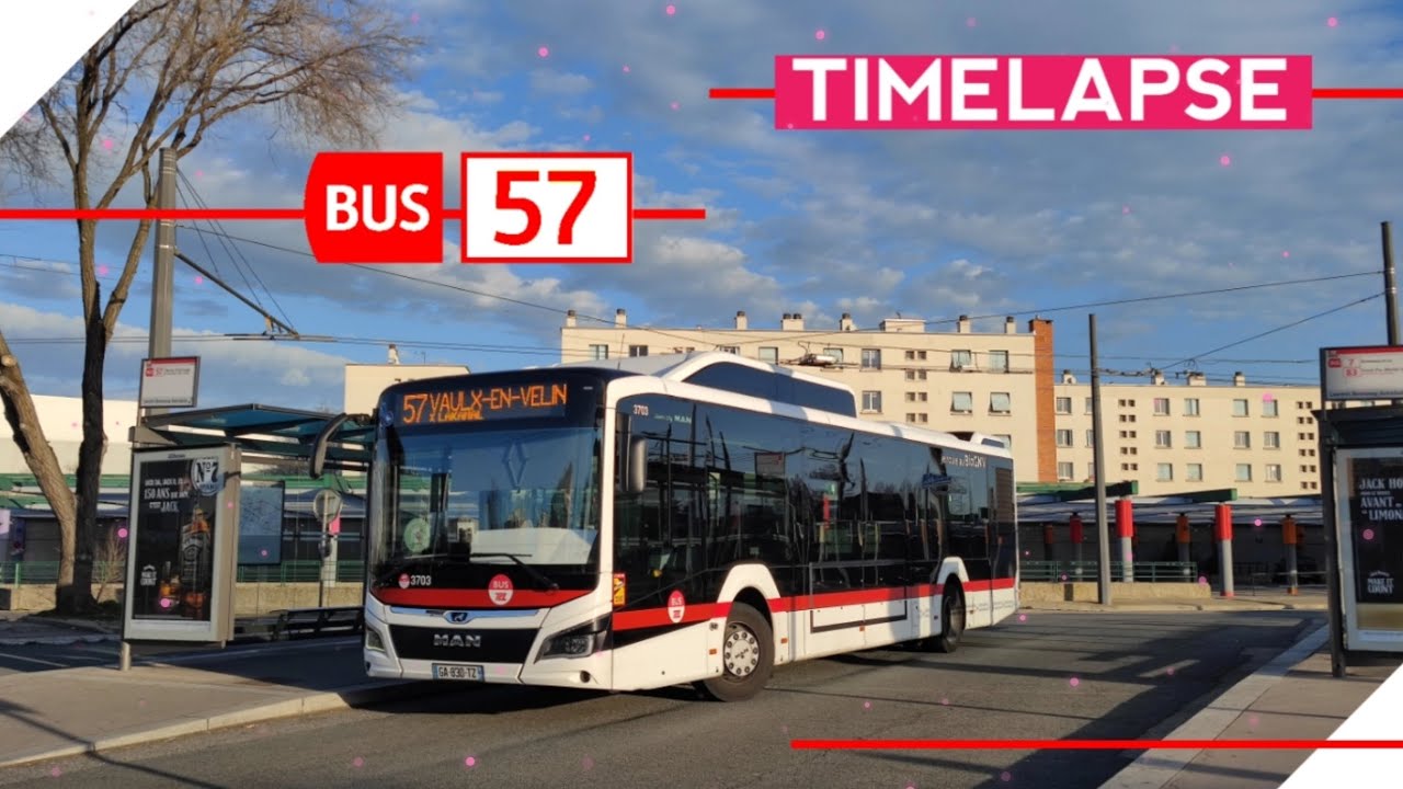[TIMELAPSE] Ligne 57 du réseau TCL.