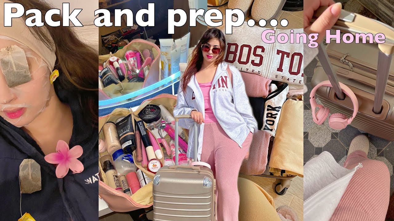 Pack and prep with me 🎀 ( skincare, packing, nails, hair.....) غادا لكازا أجيو نوجدو مع بعض
