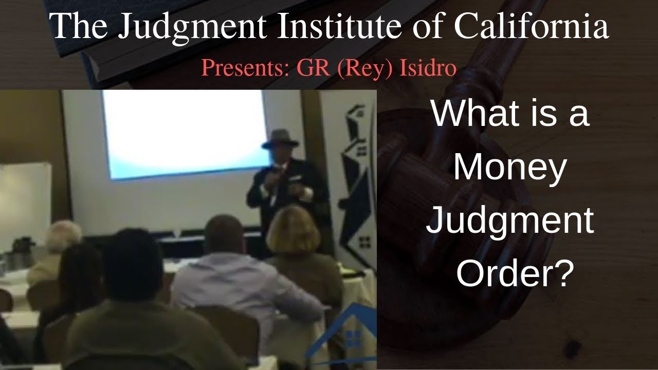 What is a judgment order (money judgment order)? Using bank levy california for judgment recovery