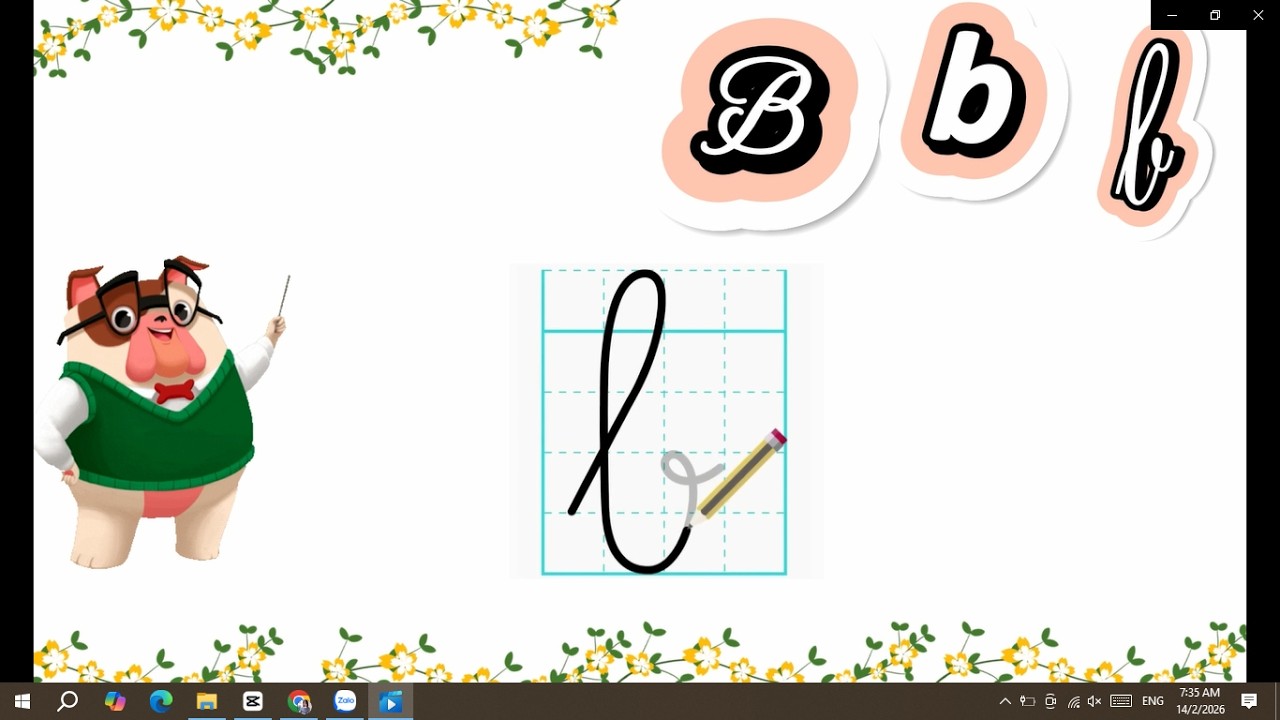 HỌC CHỮ B, VIẾT CHỮ B, BẢNG CHỮ CÁI TIẾNG VIỆT, TIỀN TIỂU HỌC,  BÉ THÔNG MINH I CHUẨN BỊ VÀO LỚP 1