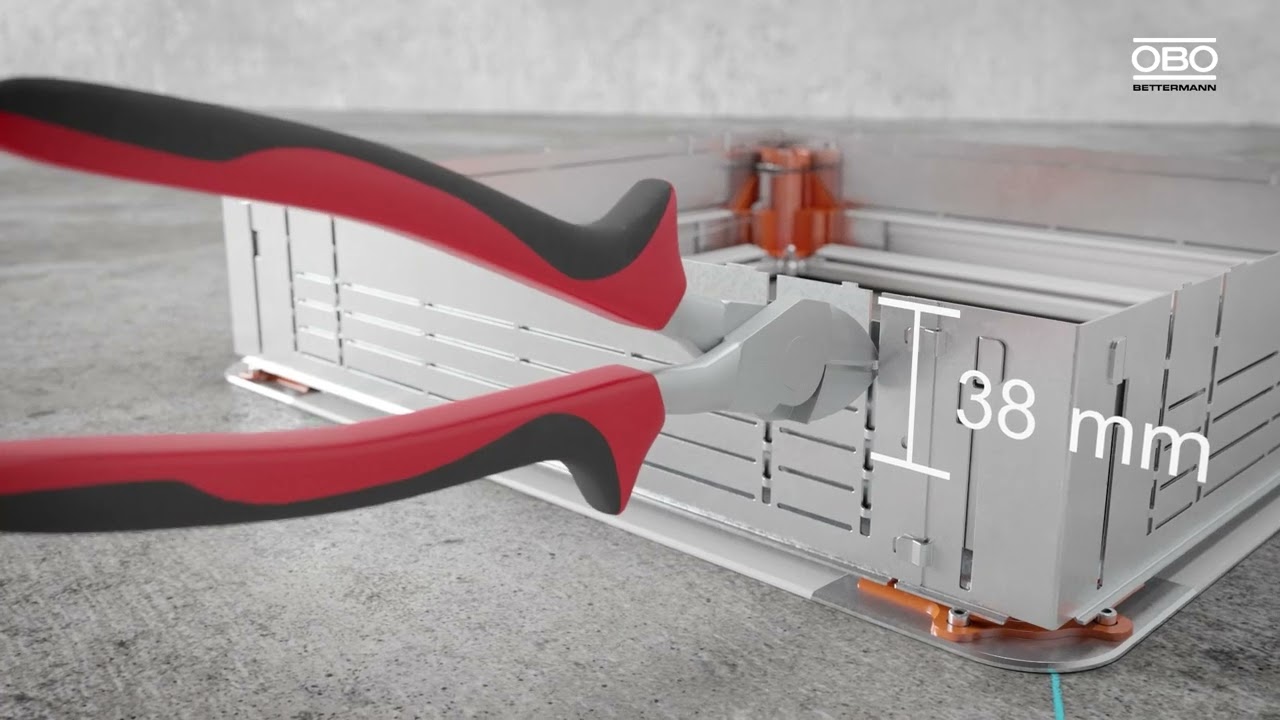 Mounting of the two-part screed-covered EÜK duct system - OBO Bettermann Estonia